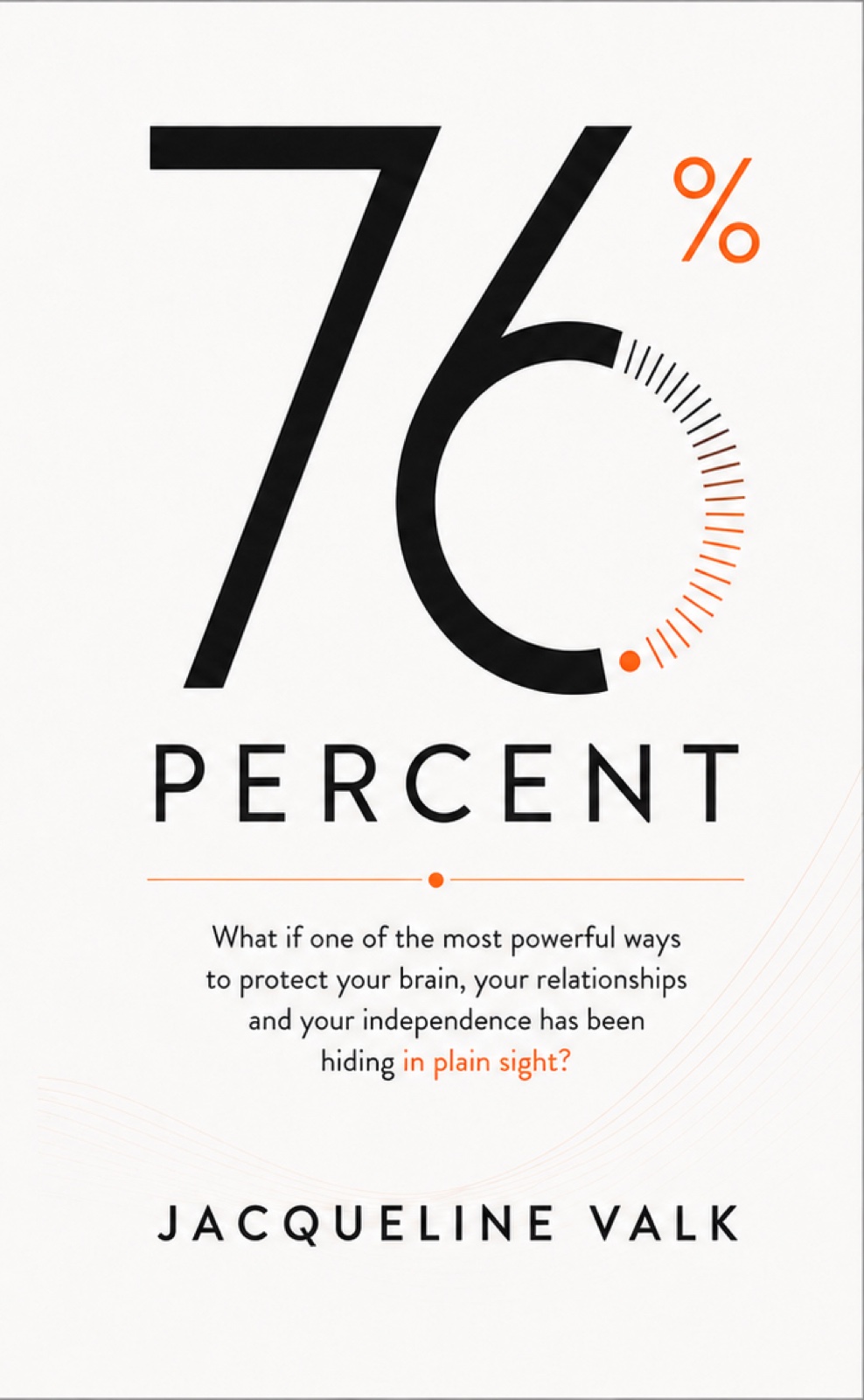 76 Percent book cover by Jacqueline Valk